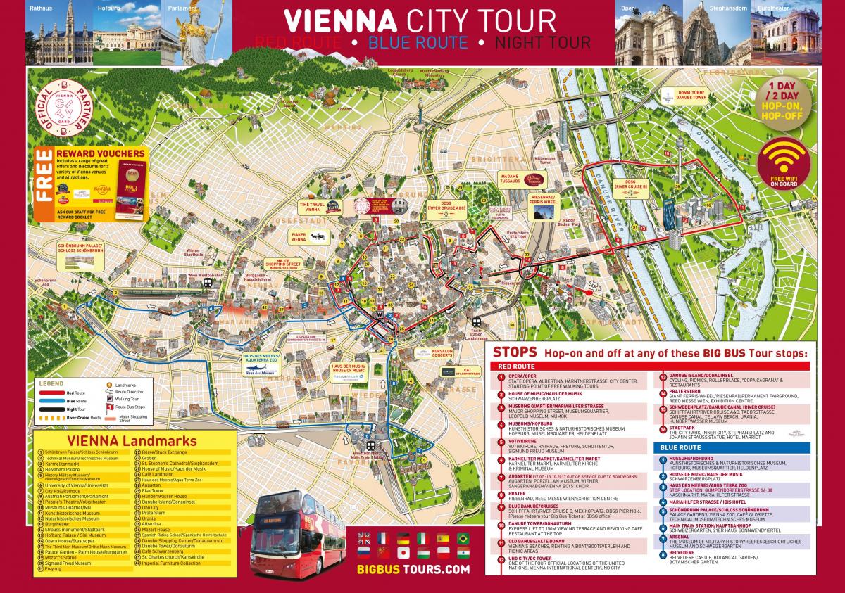 Wien big bus tour kort
