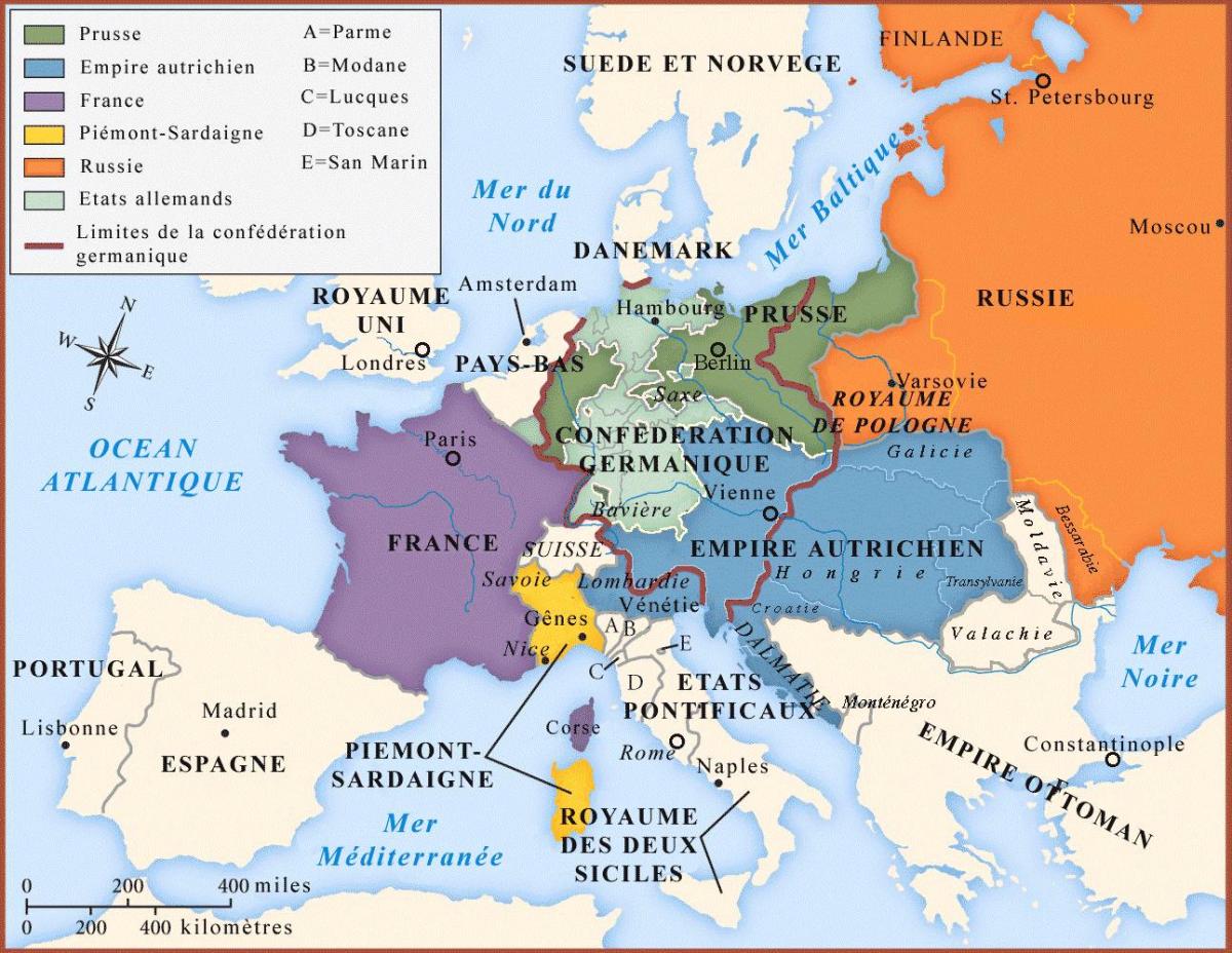 kort over Wien og de omkringliggende lande