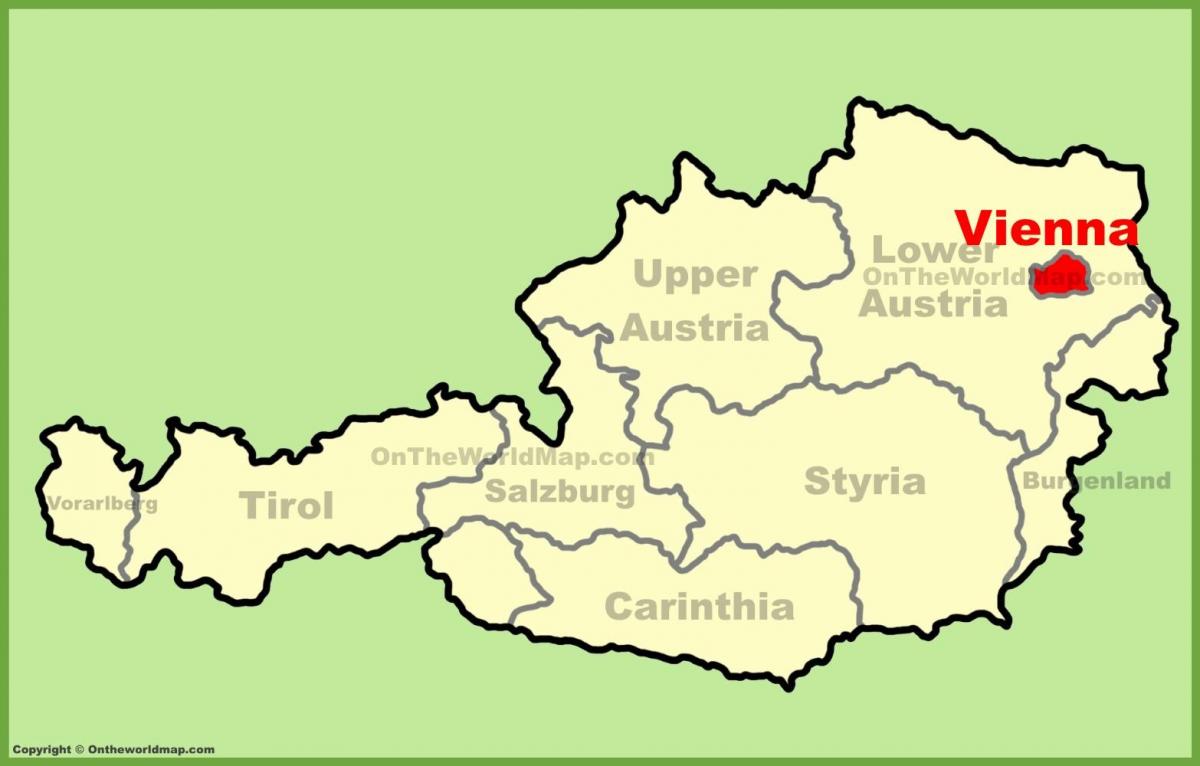 Wien Østrig kort