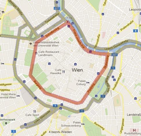 Wien 7 kvarter kort