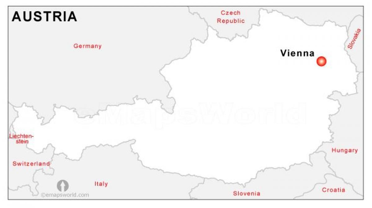 Kort over Østrig kapital