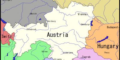 Kort over Wien og omegn