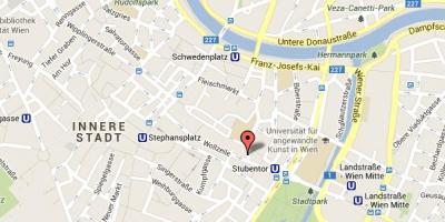 Kort over stephansplatz Wien kort
