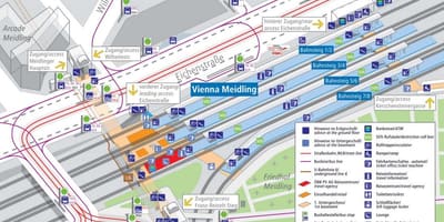Vienna main train station kort