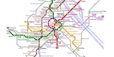 Kort over Wien streetcar