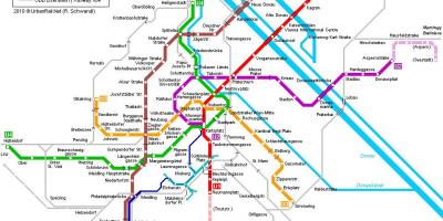 Wien metro kort hauptbahnhof